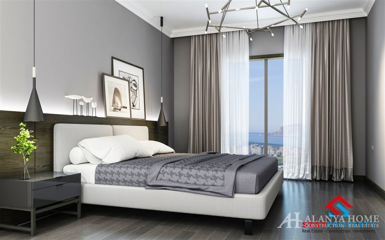 Фото купить продать недорогую двухкомнатную квартиру недвижимость 1+1 c просторной спальней Алания Х